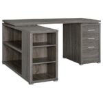 Yvette L-shape Office Desk Weathered Grey 800518 by Coaster Furniture - Image 5