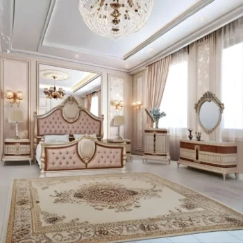 Victorian Tufted Bedroom Set HD-9021 By Homey Design