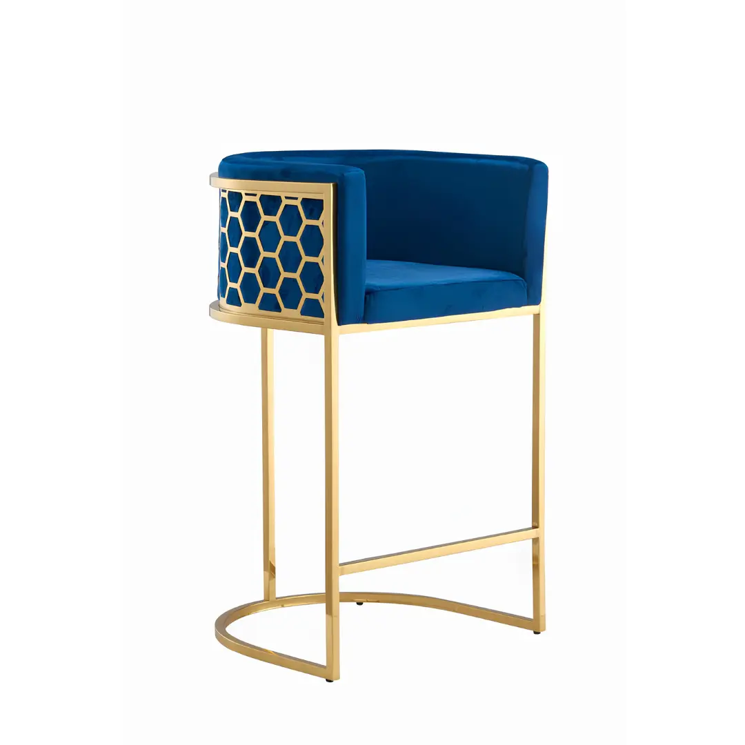 Bar1010 Blue Bar Chair By Mcferran | Mobilia Cleopatra 3 BAR1010 Blue Bar Chair By McFerran - Image 1