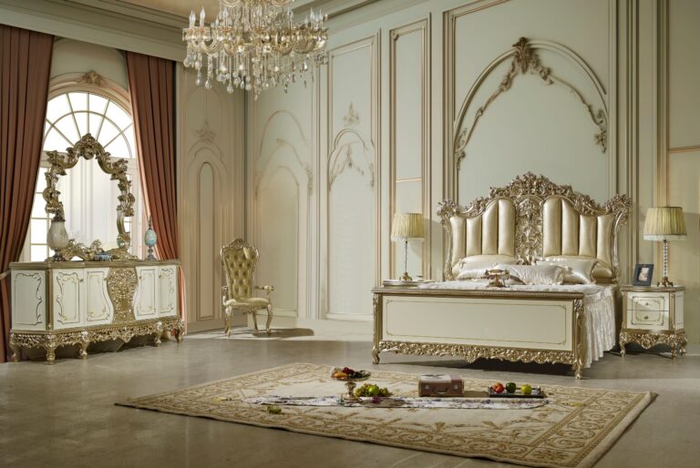 4Pc Bedroom Set Hd-1812 By Homey Design | Mobilia Cleopatra 3 4PC Bedroom Set