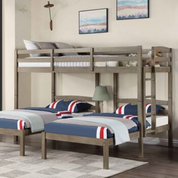 Hortense Triple Twin Loft Bed Wood By Furniture of America |