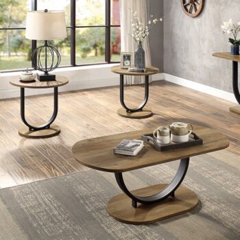 OLBIA 3 PC. TABLE SET CM4199A-3PK By Furniture of America.