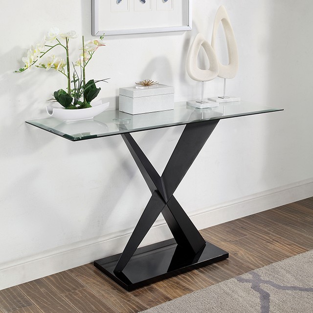 Xanthus Sofa Table Cm4191Bk-S By Furniture Of America. | Mobilia Cleopatra 3 XANTHUS SOFA TABLE CM4191BK-S By Furniture of America. - Image 1