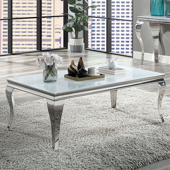 Wetzikon Coffee Table Cm4903Wh-C By Furniture Of America. | Mobilia Cleopatra 3 WETZIKON COFFEE TABLE CM4903WH-C by Furniture of America. - Image 1