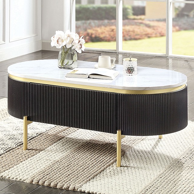 Koblenz Coffee Table Cm4412Wn-C By Furniture Of America . | Mobilia Cleopatra 3 KOBLENZ COFFEE TABLE CM4412WN-C By Furniture of America . - Image 1