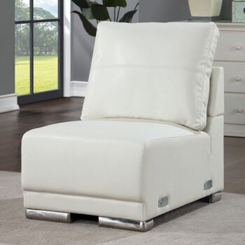 ALTHEA ARMLESS CHAIR CM6410WH-AC By Furniture of America. |