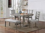 Laquila Bench by Furniture of America in Gray – Dining Chair & Bench – View 2