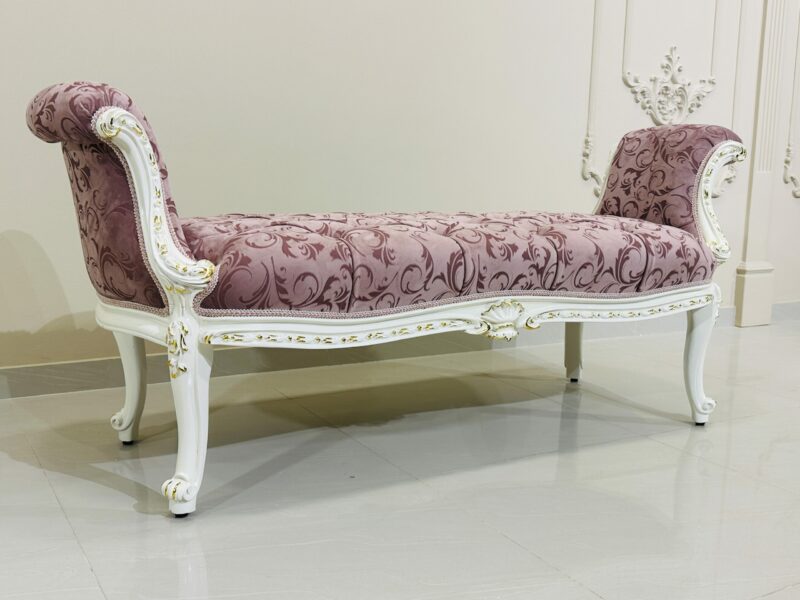 Handmade Rose Pink Bench | Mobilia Cleopatra 3 Handmade Rose Pink Bench - Image 1