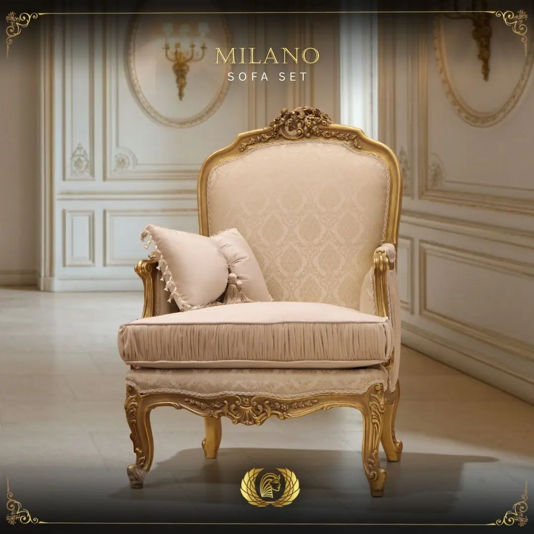 Handmade Milano Gold Beige Chair | Mobilia Cleopatra 3 milano sofa set (8)
