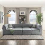 Gray Velvet Bois Modular - Wedge W/Pillow by ACME - Image 2