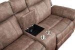 Chocolate Velvet Dollum Motion Sectional Sofa LV00397 by ACME - Image 6