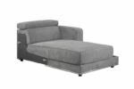 Gray Fabric Alwin Modular - Rf Chaise by ACME