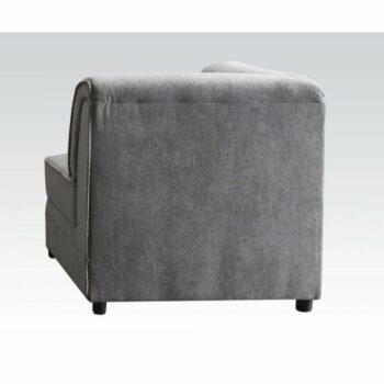 Gray Velvet Bois Modular – Wedge W/Pillow by ACME