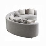 Gray Boucle Ivria Sectional Sofa W/9 Pillows LV02541 By ACME - Image 2