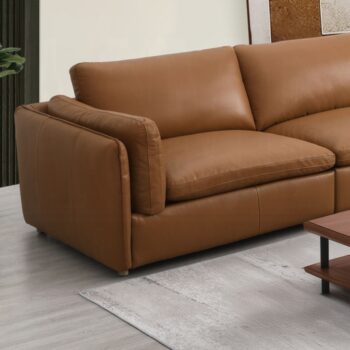 Brighton Modular Left Facing Arm Chair in Brown Leather LV03370 By ACME
