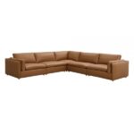 Brighton Modular Left Facing Arm Chair in Brown Leather LV03370 By ACME - Image 3