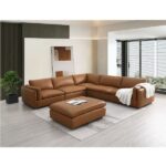 Brighton Modular Left Facing Arm Chair in Brown Leather LV03370 By ACME - Image 8