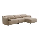 Light Brown Suede Veata Sectional Sofa LV03090 By ACME - Image 2