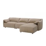 Light Brown Suede Veata Sectional Sofa LV03090 By ACME - Image 3
