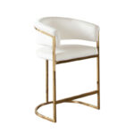 Gold Cream Velvet Solstice Chair By Diamond Sofa - Image 2