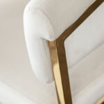 Gold Cream Velvet Solstice Chair By Diamond Sofa - Image 5