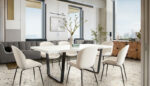 Ivory Boucle Session Dining Chair Set of 2 By Diamond Sofa