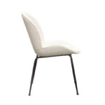 Ivory Boucle Session Dining Chair Set of 2 By Diamond Sofa - Image 4
