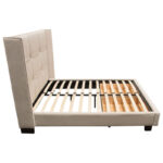 Sand Fabric Beverly Platform Bed w/ Footboard Storage By Diamond Sofa - Image 4