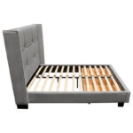 Sand Fabric Beverly Platform Bed w/ Footboard Storage By Diamond Sofa - Image 8