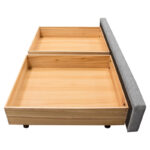 Sand Fabric Beverly Platform Bed w/ Footboard Storage By Diamond Sofa - Image 10