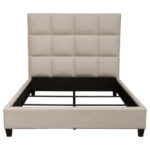 Sand Fabric Devon Low Profile Bed By Diamond Sofa - Image 2