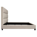 Sand Fabric Devon Low Profile Bed By Diamond Sofa - Image 3