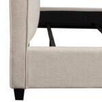Sand Fabric Devon Low Profile Bed By Diamond Sofa - Image 5