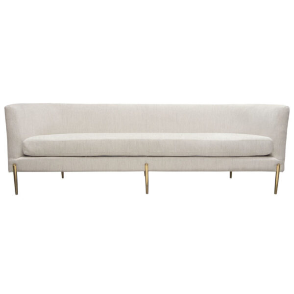 Light Cream Lane Curveback Sofa By Diamond Sofa - Image 2