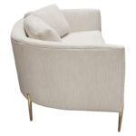 Light Cream Lane Curveback Sofa By Diamond Sofa - Image 3