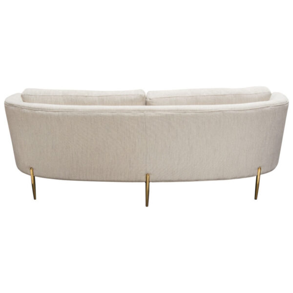 Light Cream Lane Curveback Sofa By Diamond Sofa - Image 4