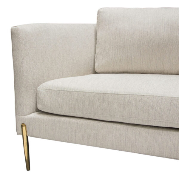 Light Cream Lane Curveback Sofa By Diamond Sofa - Image 5