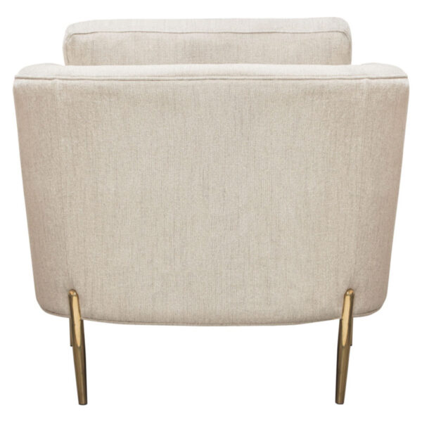 Light Cream Lane Curve back Chair By Diamond Sofa - Image 3