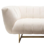 Brushed gold Cream Fabric Venus Sofa By Diamond Sofa - Image 4