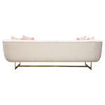 Brushed gold Cream Fabric Venus Sofa By Diamond Sofa - Image 5