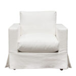 White Linen Savannah Chair By Diamond Sofa - Image 2