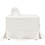 White Linen Savannah Chair By Diamond Sofa - Image 3