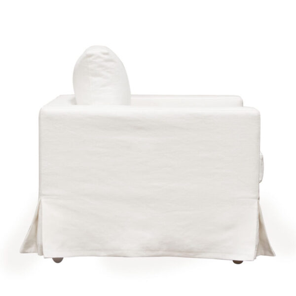White Linen Savannah Chair By Diamond Sofa - Image 3