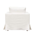 White Linen Savannah Chair By Diamond Sofa - Image 4