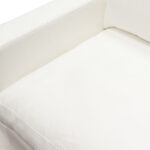 White Linen Savannah Chair By Diamond Sofa - Image 5