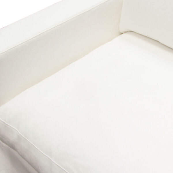 White Linen Savannah Chair By Diamond Sofa - Image 5