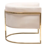 Gold Cream Velvet Pandora Chair By Diamond Sofa - Image 3