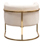 Gold Cream Velvet Pandora Chair By Diamond Sofa - Image 4