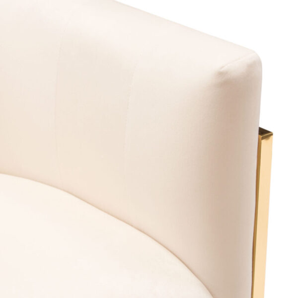 Gold Cream Velvet Pandora Chair By Diamond Sofa - Image 6