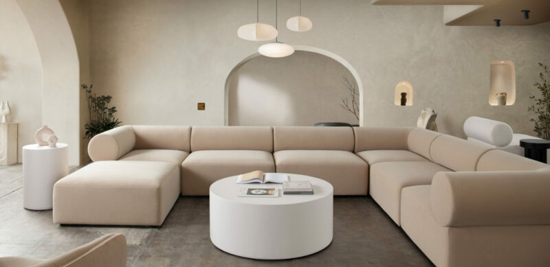 Cement Finish Montage Round Coffee Table By Diamond Sofa | Mobilia Cleopatra 3 Cement Finish Montage Round Coffee Table By Diamond Sofa - Image 1
